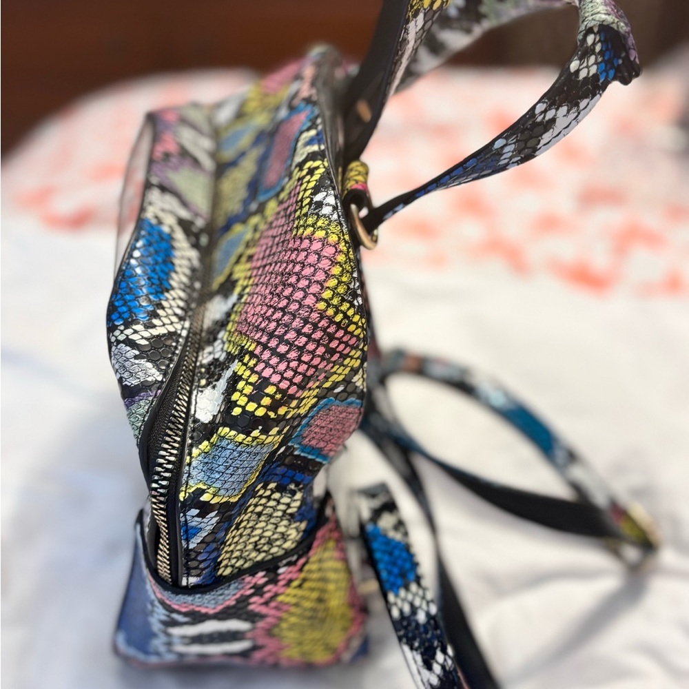 Source Unknown Vibrant Snake Print Backpack - image 4